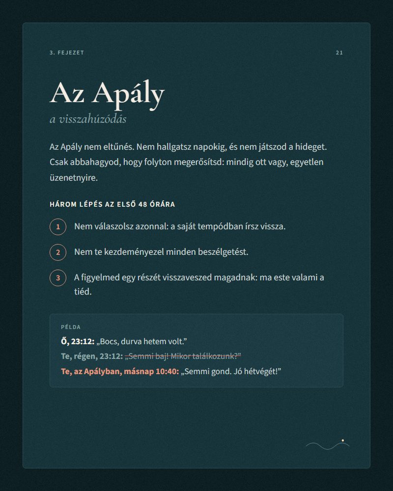 Az Apály fejezet egy oldala